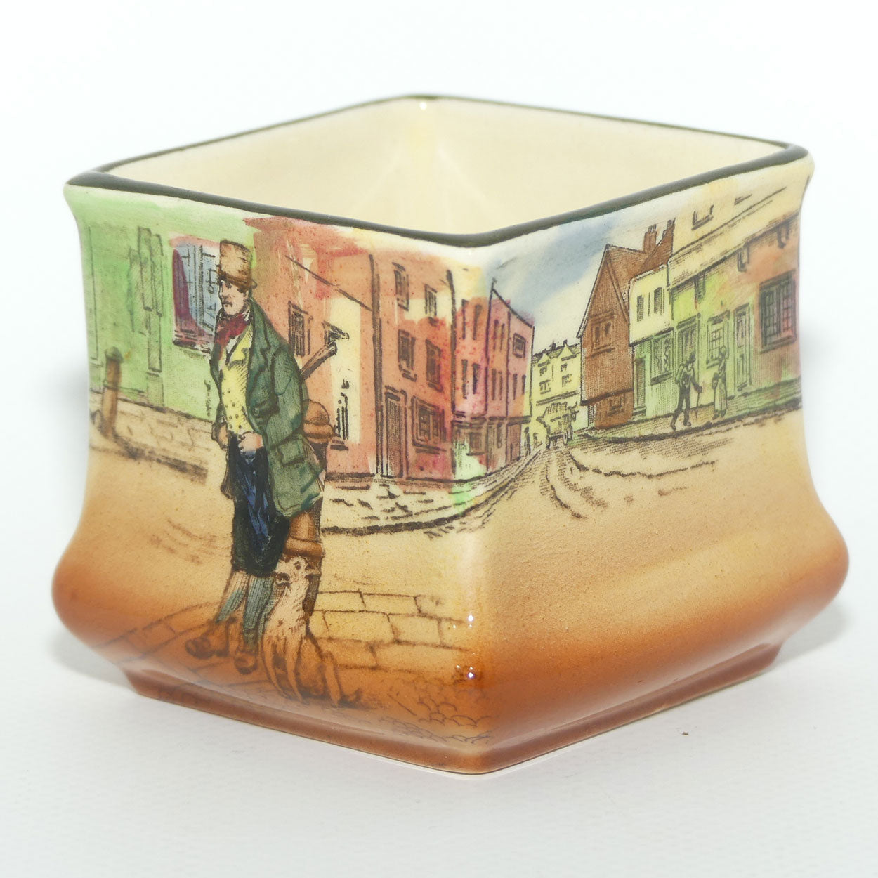 Royal Doulton Dickens Bill Sykes small square vase D5175 | Shape 7013