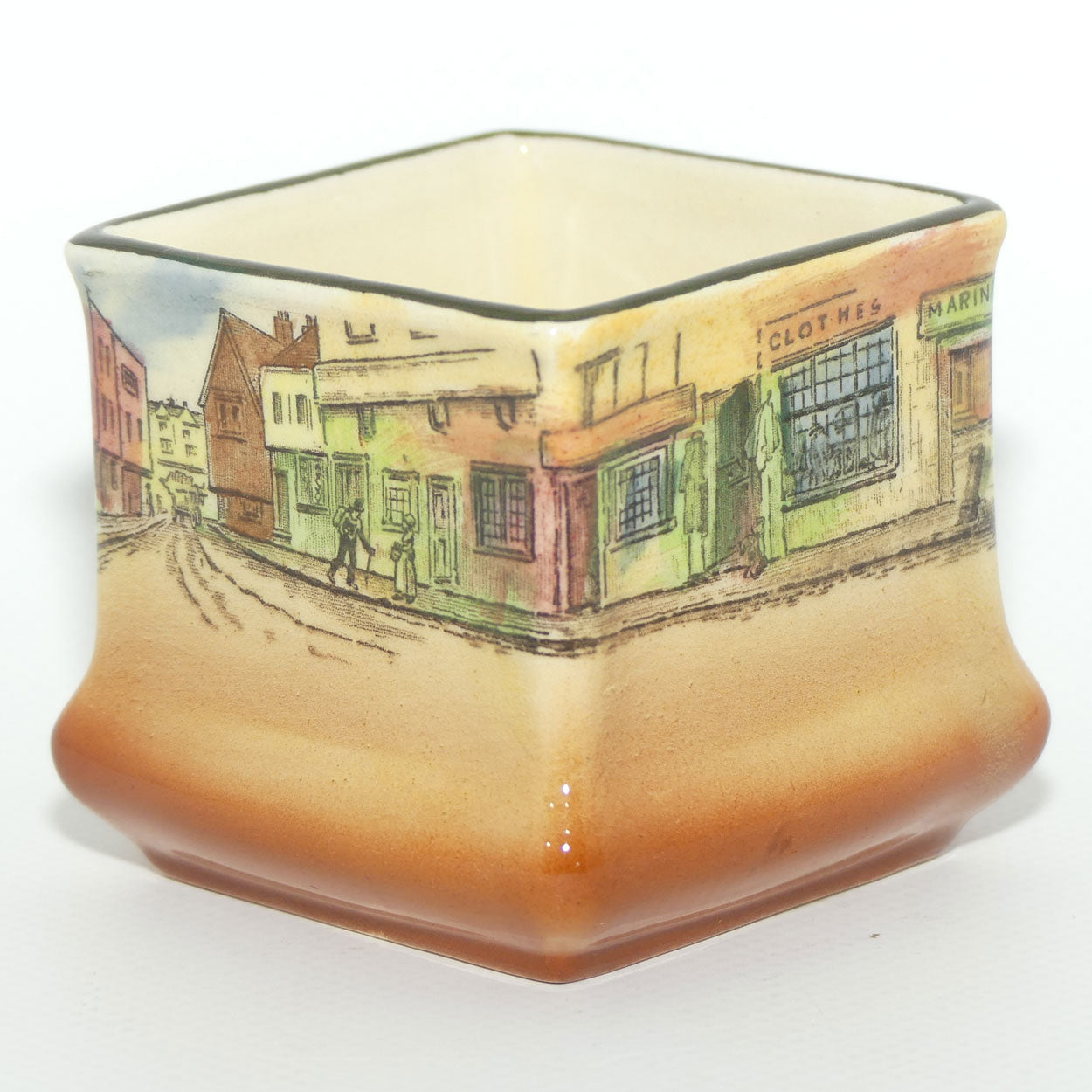 Royal Doulton Dickens Bill Sykes small square vase D5175 | Shape 7013