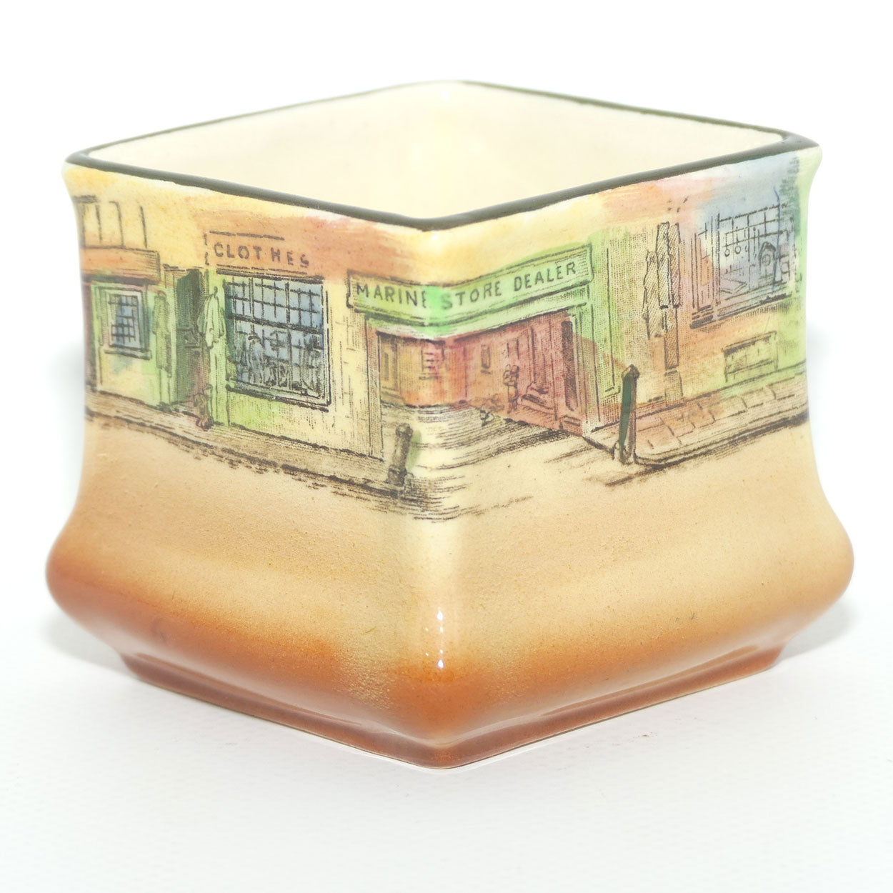 Royal Doulton Dickens Bill Sykes small square vase D5175 | Shape 7013