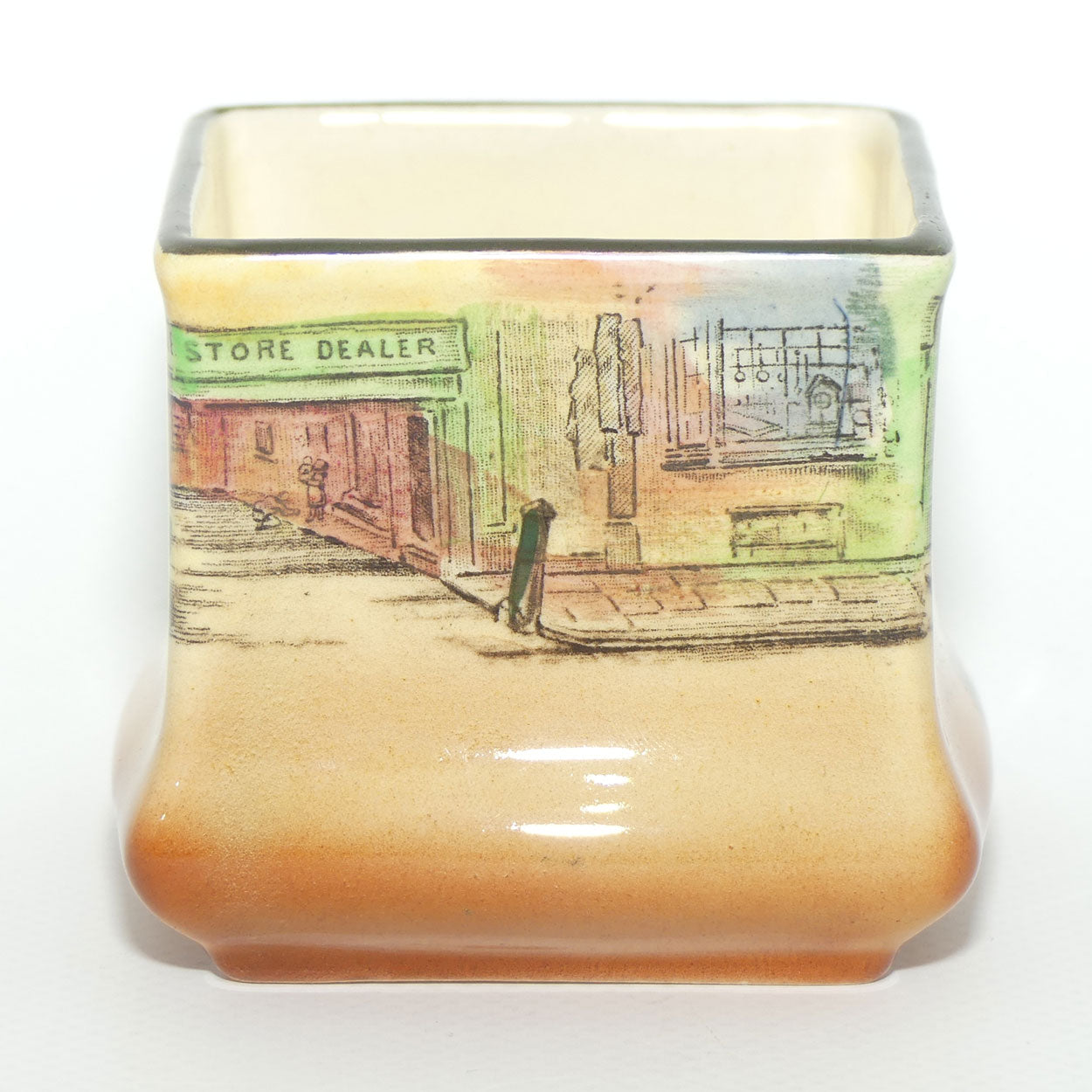 Royal Doulton Dickens Bill Sykes small square vase D5175 | Shape 7013