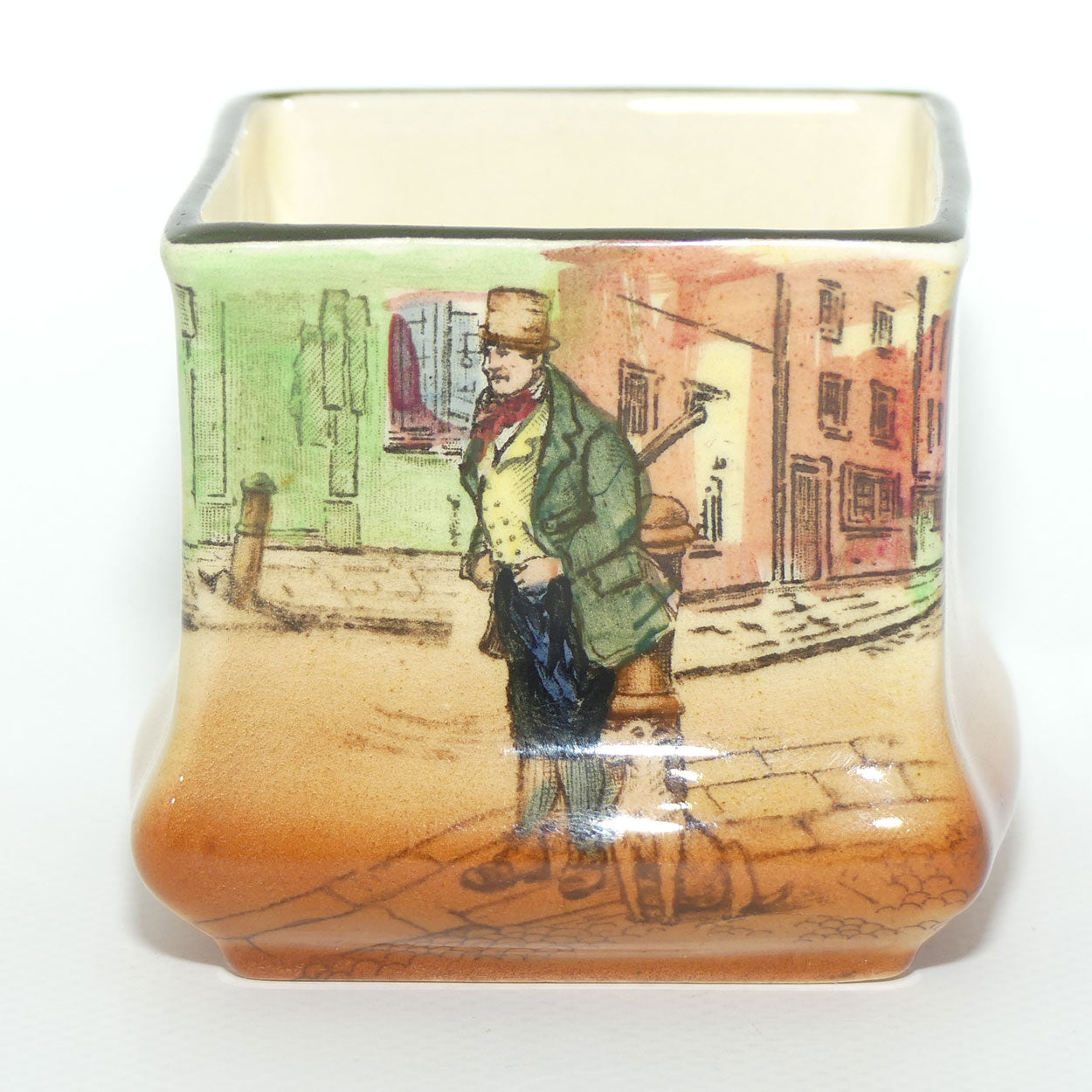 Royal Doulton Dickens Bill Sykes small square vase D5175 | Shape 7013