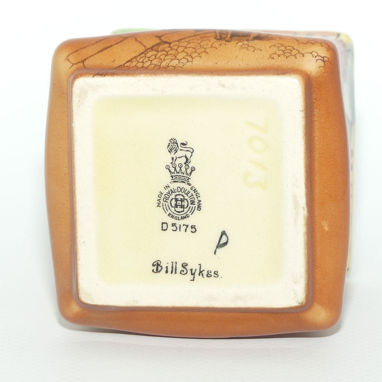 Royal Doulton Dickens Bill Sykes small square vase D5175 | Shape 7013