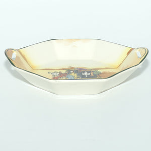 Royal Doulton Coaching Days hexagonal dish with twin handles | D2716