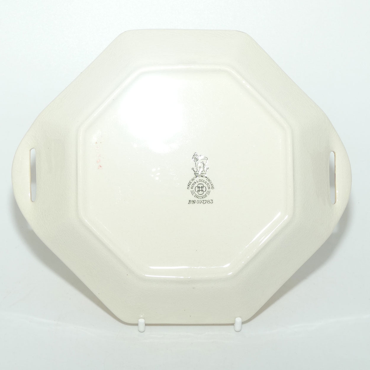 Royal Doulton Coaching Days hexagonal dish with twin handles | D2716