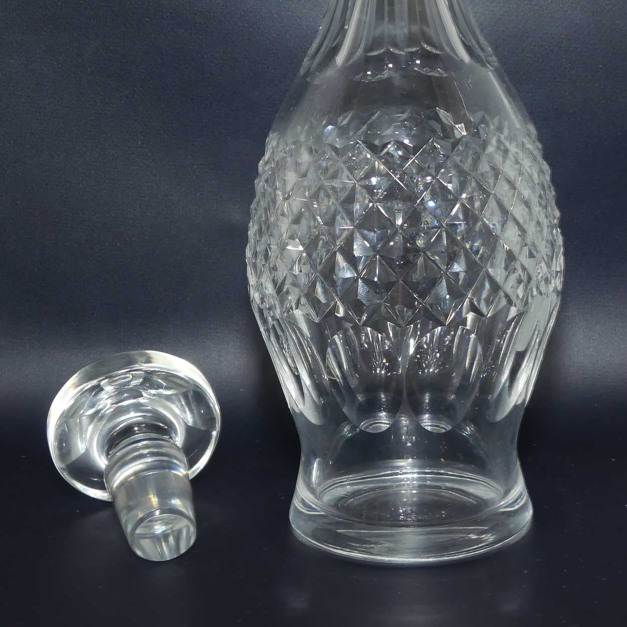 Waterford Crystal tall Spirits decanter with elaborately facetted stopper | Colleen pattern