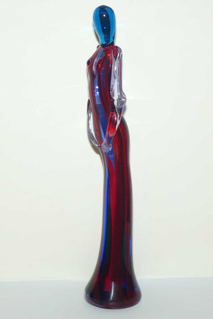 Murano Glass tall Lady figure | signed by Glass Master Murano 2001 S Feattino