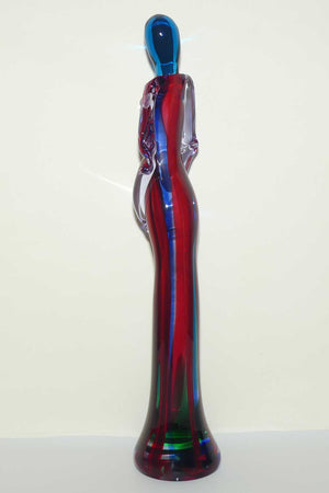 Murano Glass tall Lady figure | signed by Glass Master Murano 2001 S Feattino