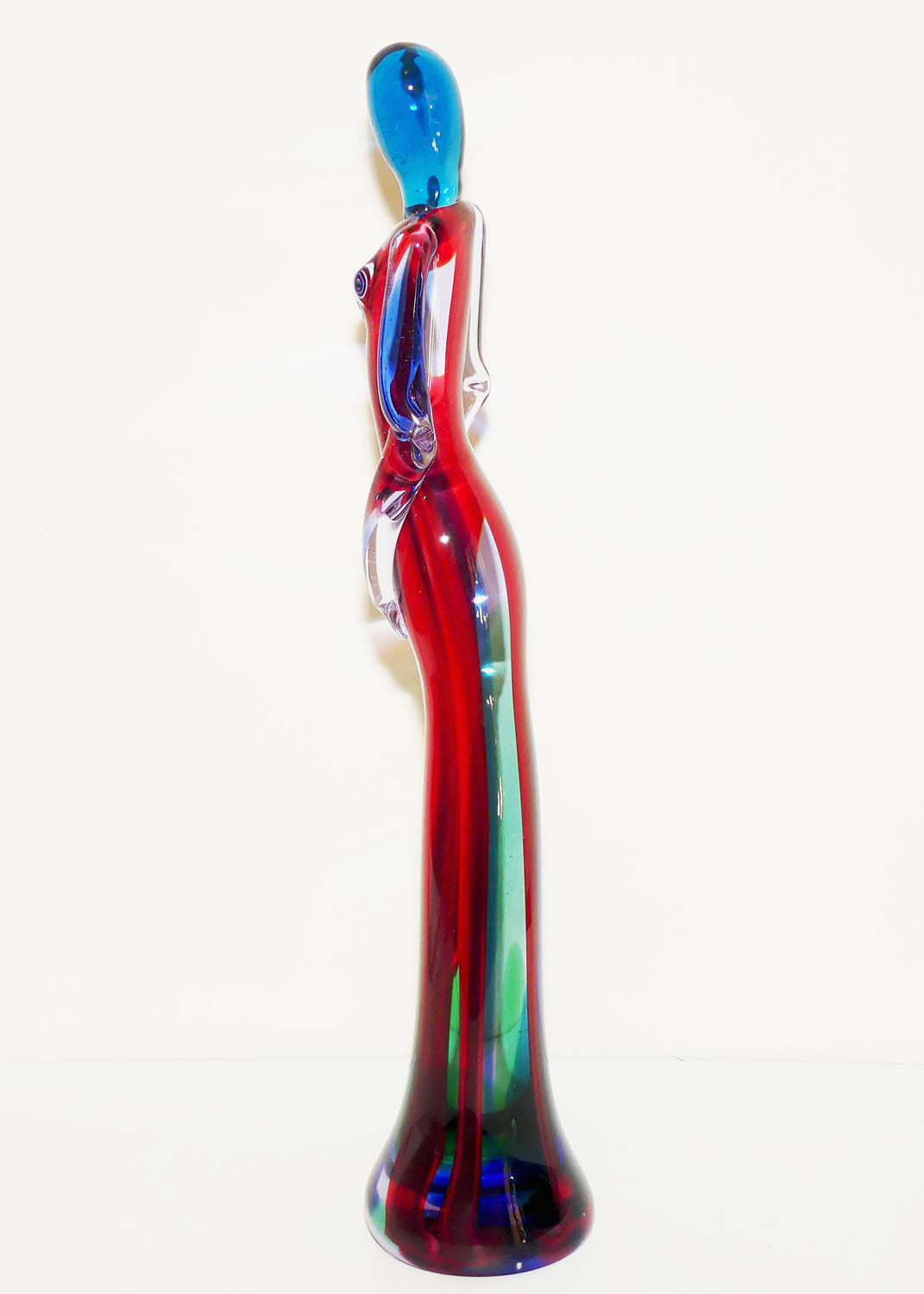 Murano Glass tall Lady figure | signed by Glass Master Murano 2001 S Feattino