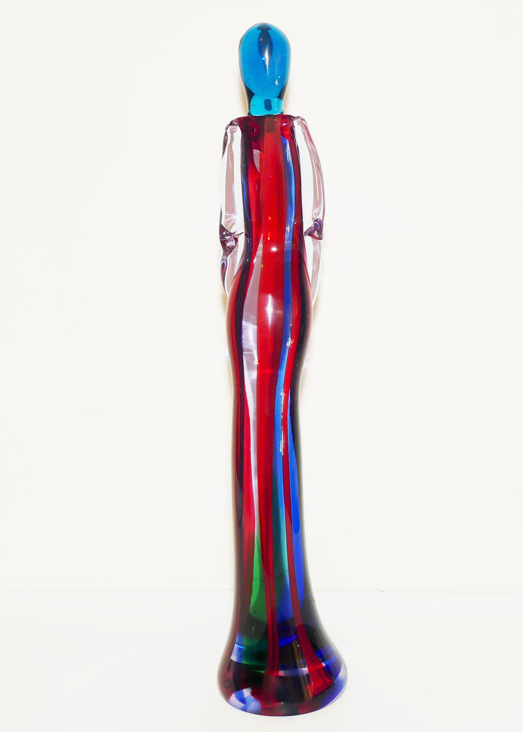 Murano Glass tall Lady figure | signed by Glass Master Murano 2001 S Feattino
