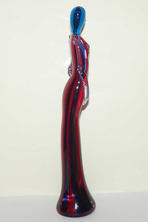 Murano Glass tall Lady figure | signed by Glass Master Murano 2001 S Feattino