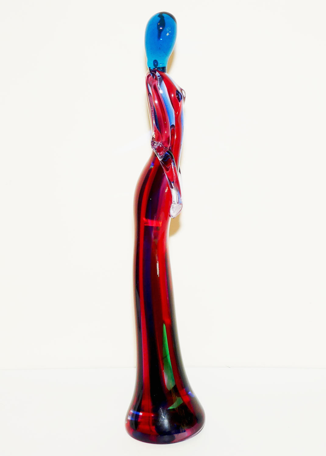 Murano Glass tall Lady figure | signed by Glass Master Murano 2001 S Feattino