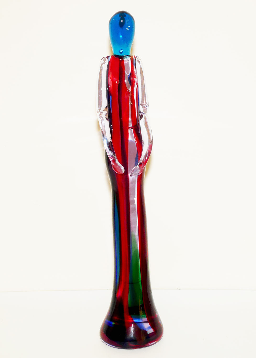 Murano Glass tall Lady figure | signed by Glass Master Murano 2001 S Feattino