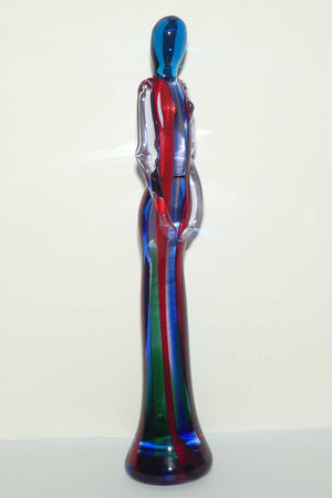 Murano Glass tall Lady figure | signed by Glass Master Murano 2001 S Feattino