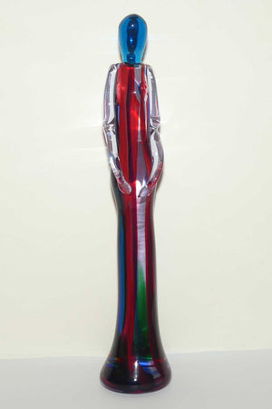 Murano Glass tall Lady figure | signed by Glass Master Murano 2001 S Feattino