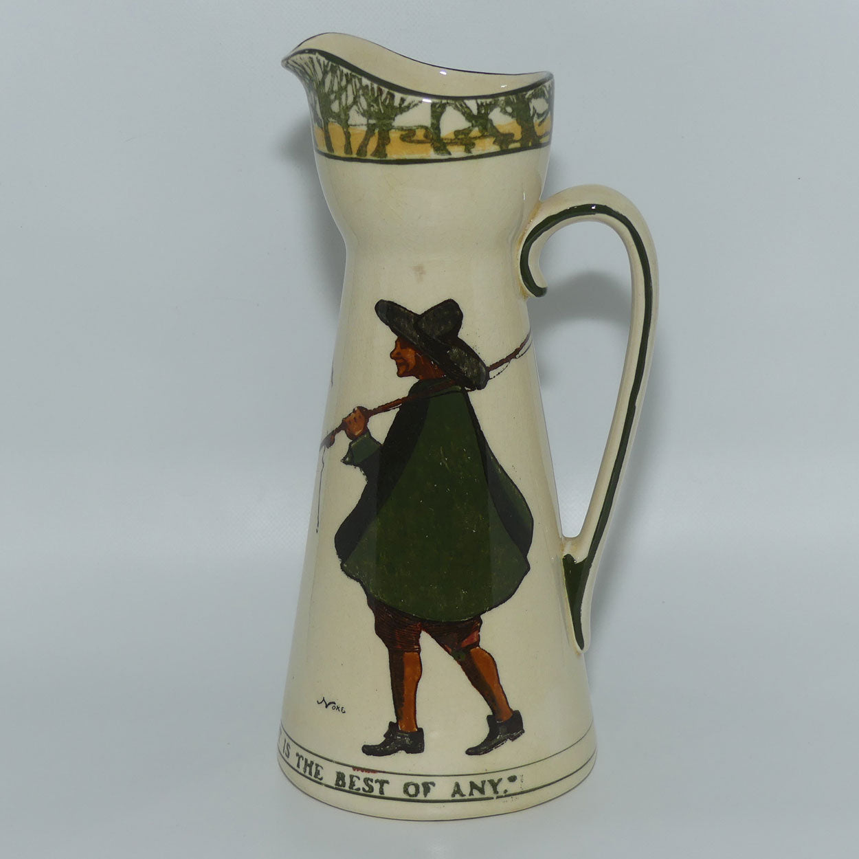 Royal Doulton Isaak Walton Gallant Fishers jug D2312 | O The Gallant Fishers Life it is the Best of Any