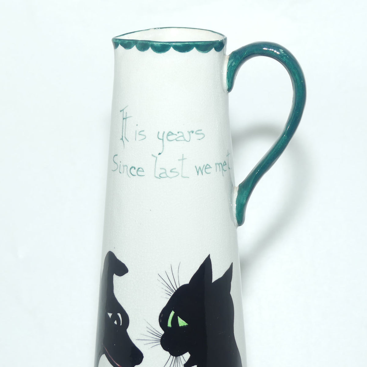 The Bristol Cat and Dog Pottery tall ewer | decorated by Louis Wain