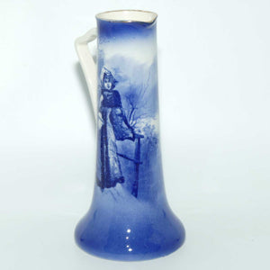 Royal Doulton Blue Children tall jug (Woman in Snowstorm)