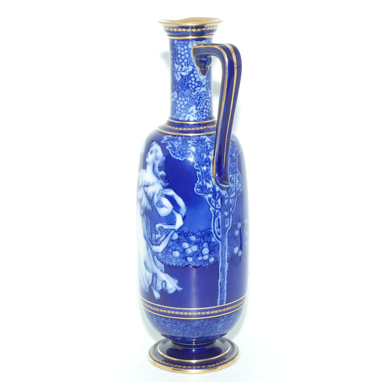 Doulton Burslem Morrisian Music and Dance B tall ewer | Flow Blue