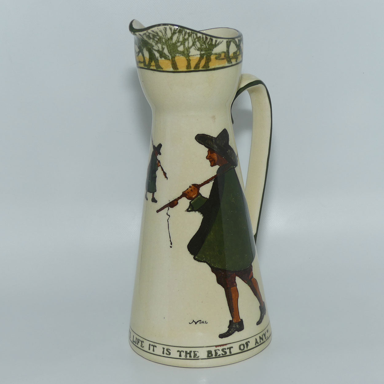Royal Doulton Isaak Walton Gallant Fishers jug D2312 | O The Gallant Fishers Life it is the Best of Any
