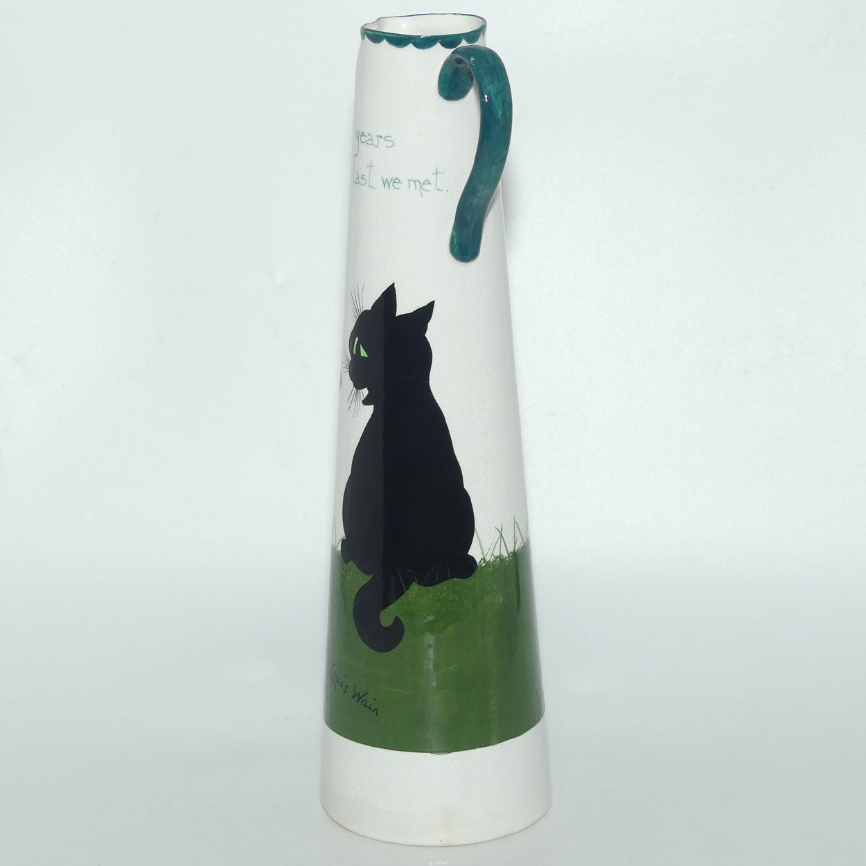 The Bristol Cat and Dog Pottery tall ewer | decorated by Louis Wain