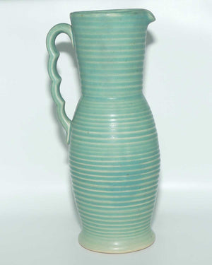 Lovatts England Stoneware Ribbed tall jug | Teal colour