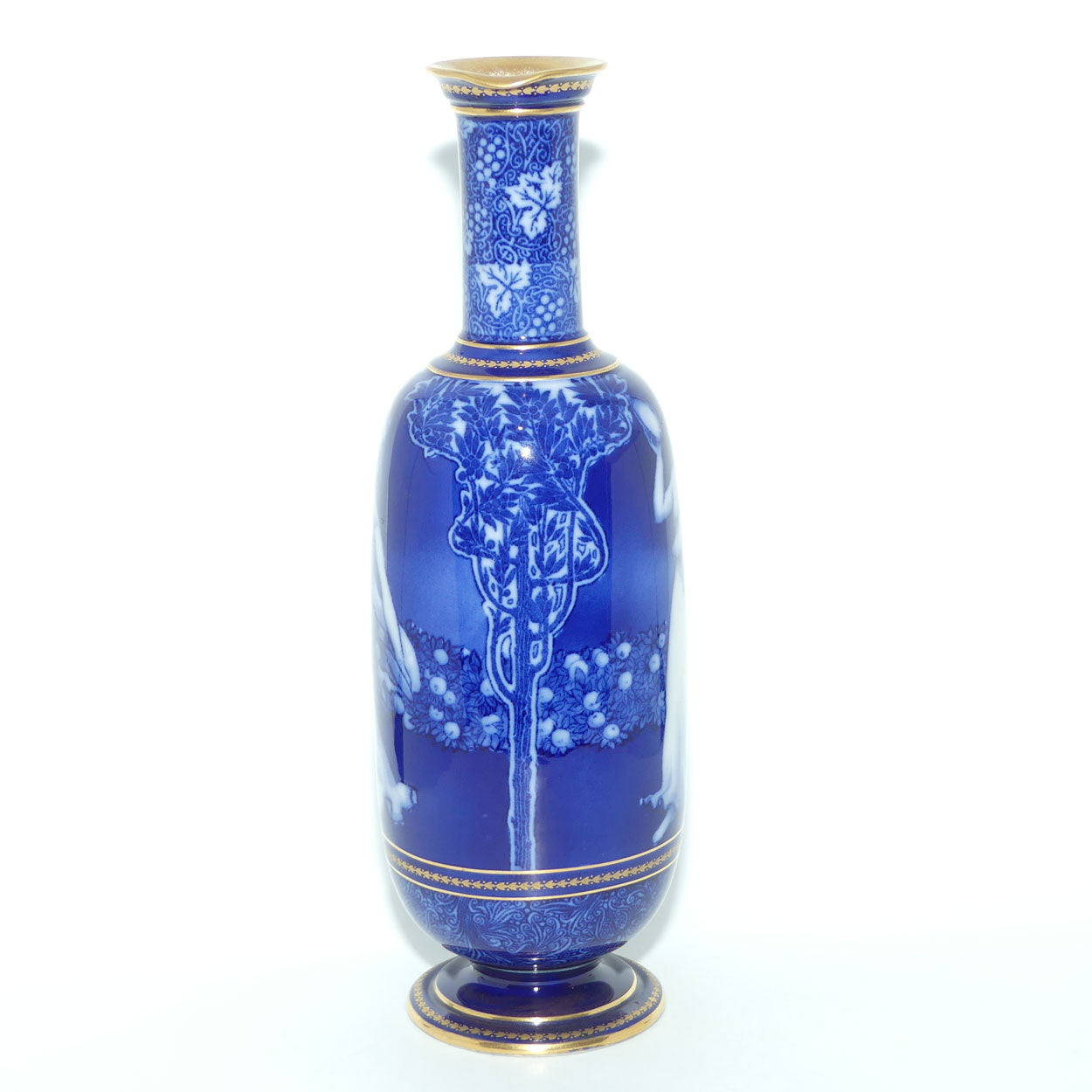 Doulton Burslem Morrisian Music and Dance B tall ewer | Flow Blue