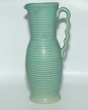 Lovatts England Stoneware Ribbed tall jug | Teal colour