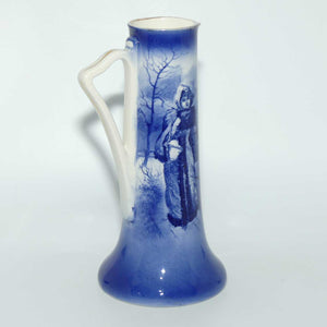 Royal Doulton Blue Children tall jug (Woman in Snowstorm)