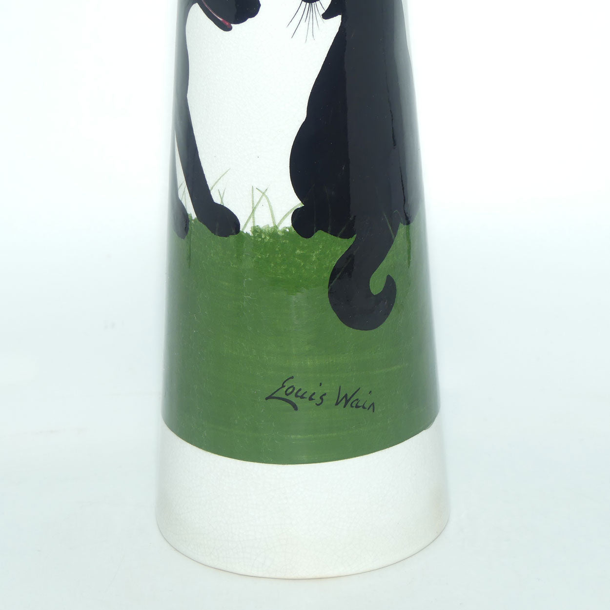 The Bristol Cat and Dog Pottery tall ewer | decorated by Louis Wain