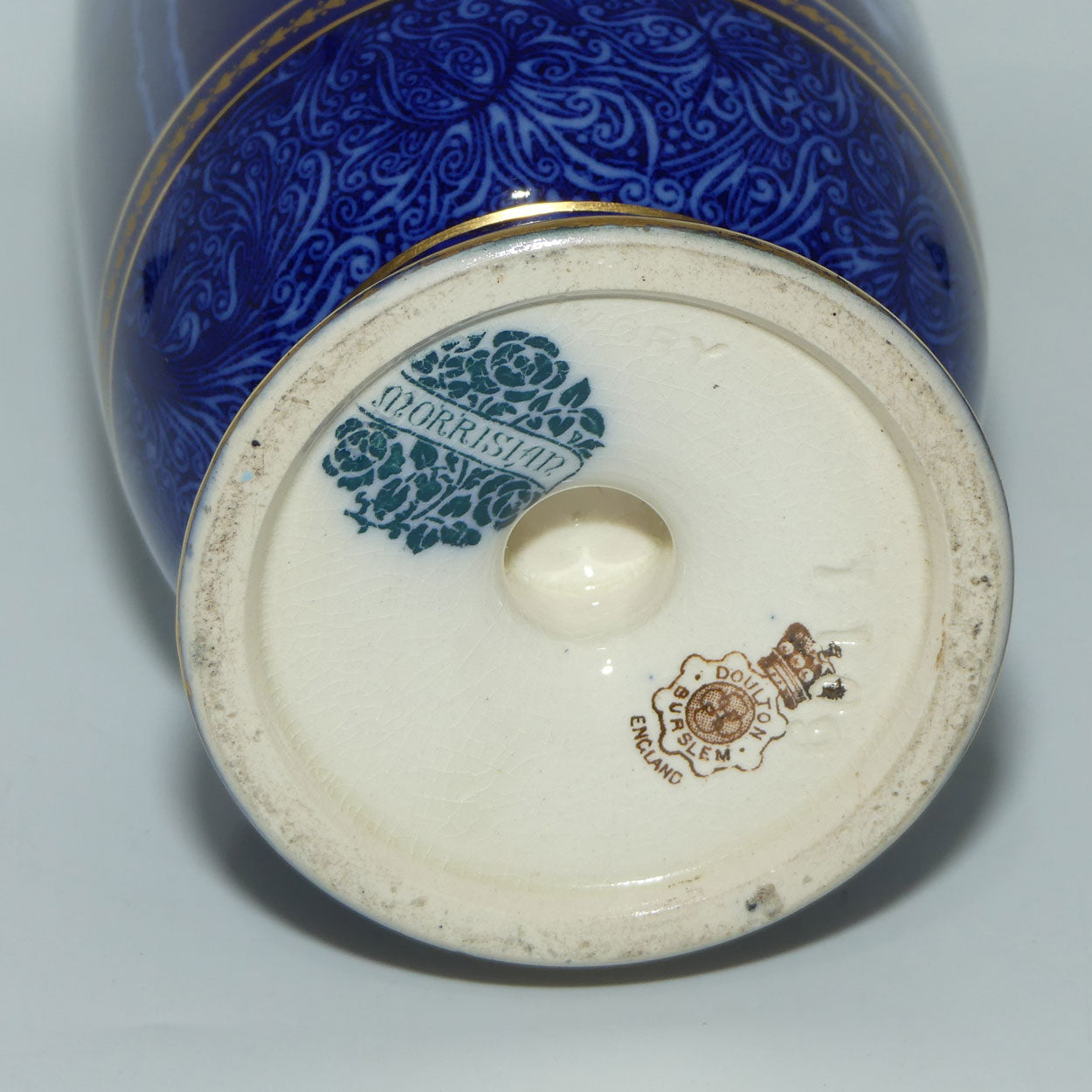 Doulton Burslem Morrisian Music and Dance B tall ewer | Flow Blue