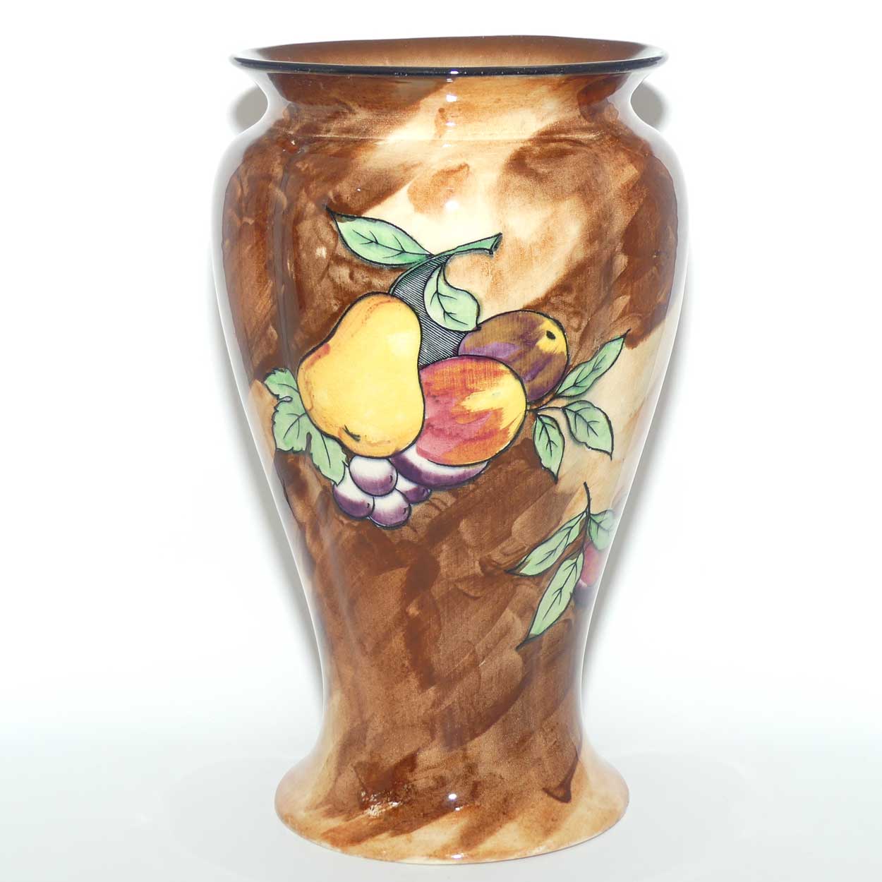 H & K Tunstall Hand Painted Luscious vase signed R Grocott | Rich colours | 25cm tall