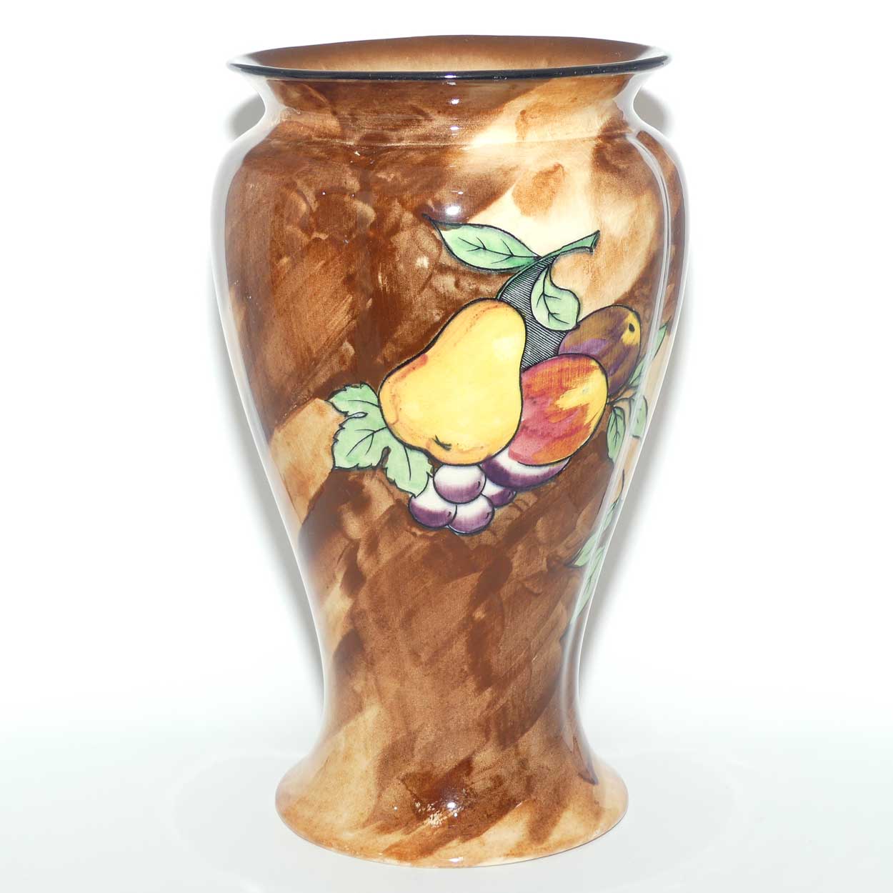 H & K Tunstall Hand Painted Luscious vase signed R Grocott | Rich colours | 25cm tall