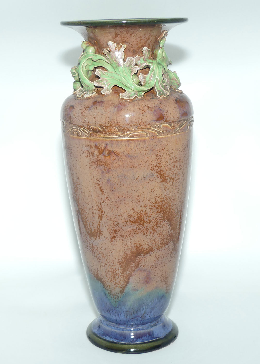 Royal Doulton tall vase | Mythical Creatures around neck by Mark V Marshall