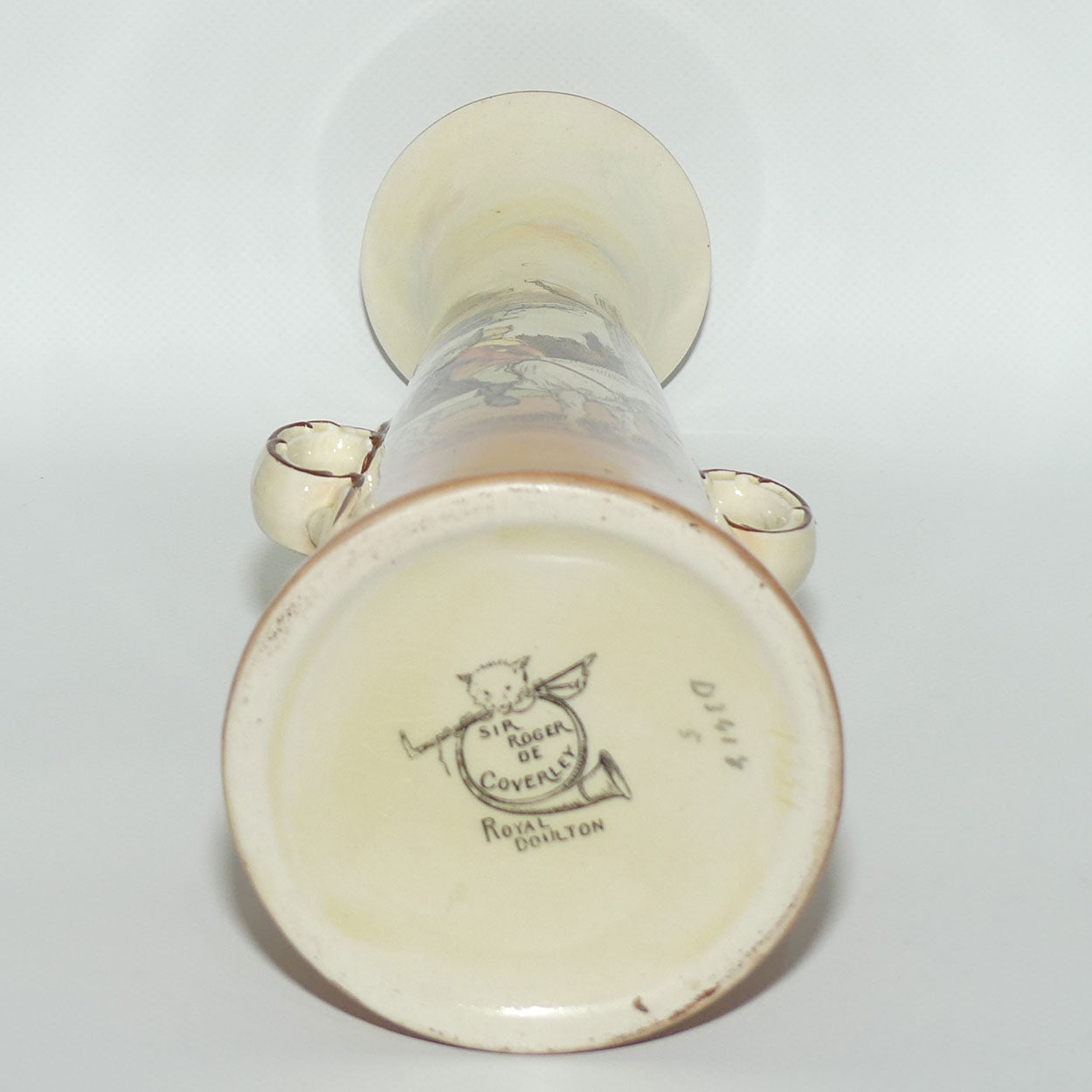 Royal Doulton Sir Roger De Coverley tall twin handle vase D3418 | The Spectators return to Town