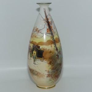 Royal Doulton Coaching Days tall vase | narrow neck E3804