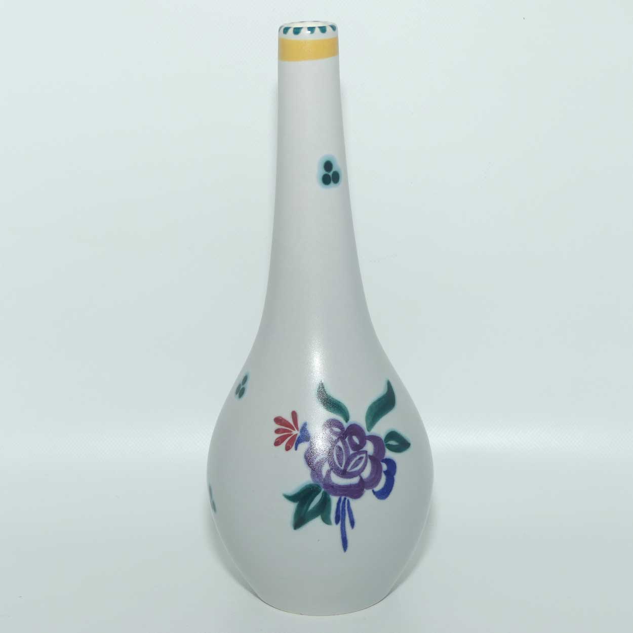 Poole Pottery Floral vase with tapering neck