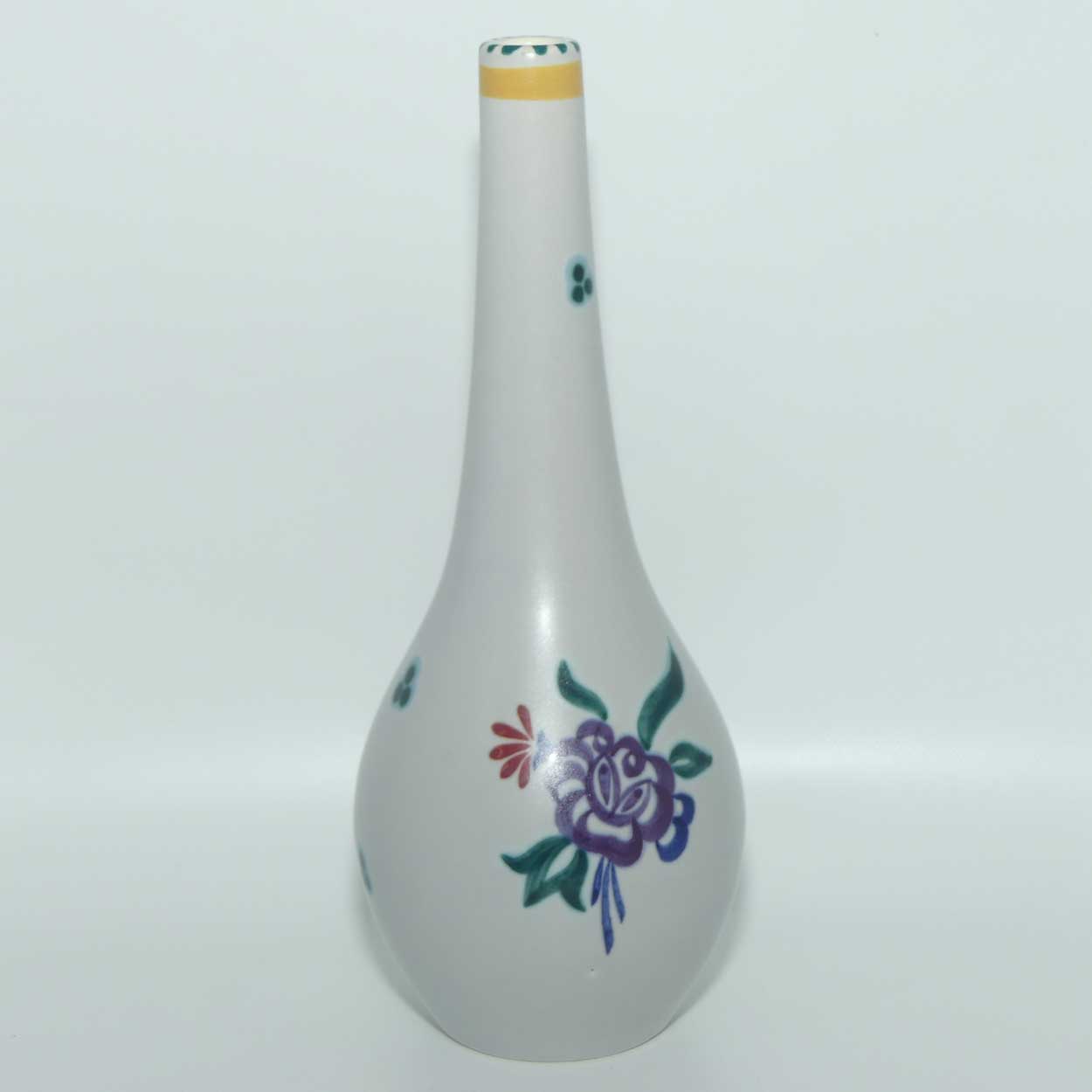 Poole Pottery Floral vase with tapering neck