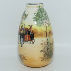 Royal Doulton Coaching Days tall tapering ovoid vase E3804