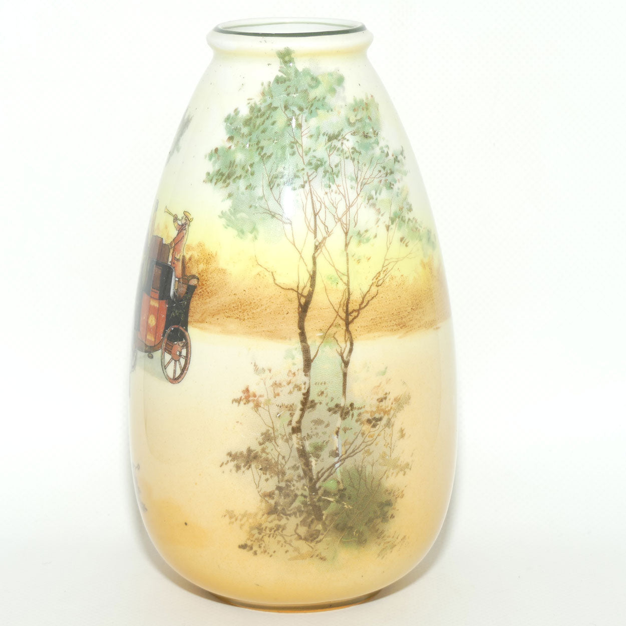 Royal Doulton Coaching Days tall tapering ovoid vase E3804