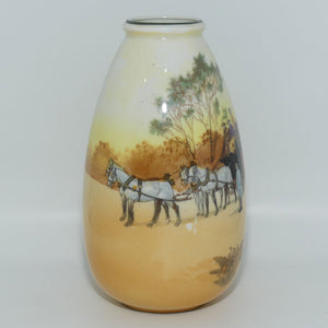 Royal Doulton Coaching Days tall tapering ovoid vase E3804