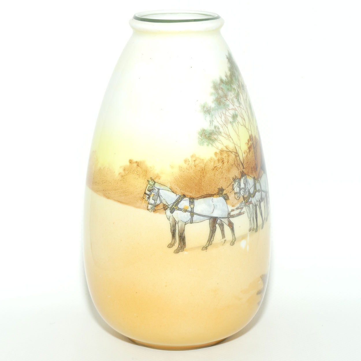 Royal Doulton Coaching Days tall tapering ovoid vase E3804