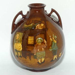 Royal Doulton Kingsware Tavern scene vase | Double handles | Ovoid shape | #2