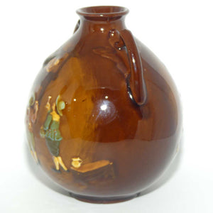 Royal Doulton Kingsware Tavern scene vase | Double handles | Ovoid shape | #2