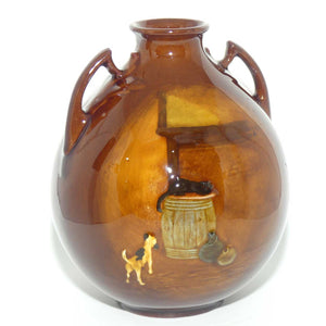 Royal Doulton Kingsware Tavern scene vase | Double handles | Ovoid shape | #2