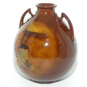 Royal Doulton Kingsware Tavern scene vase | Double handles | Ovoid shape | #2