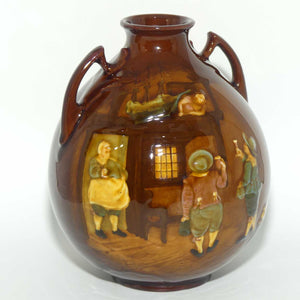 Royal Doulton Kingsware Tavern scene vase | Double handles | Ovoid shape | #2