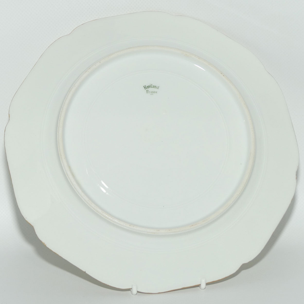 Early Australian China Painted plate decorated with Birds and crested initials | 22.5cm | #3 | by Ethel L Thomas 1910