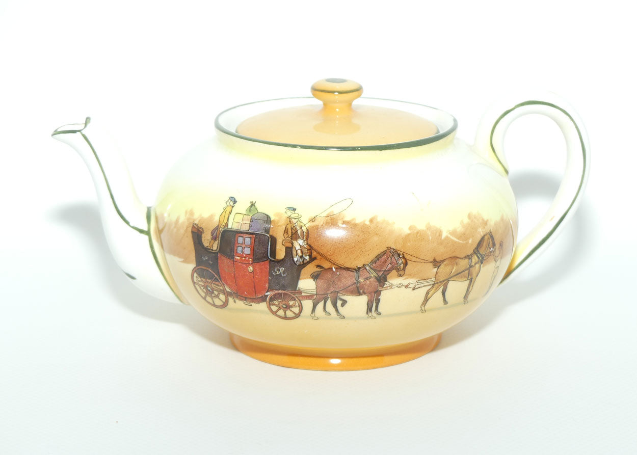 Royal Doulton Coaching Days Low shape tea pot E3804