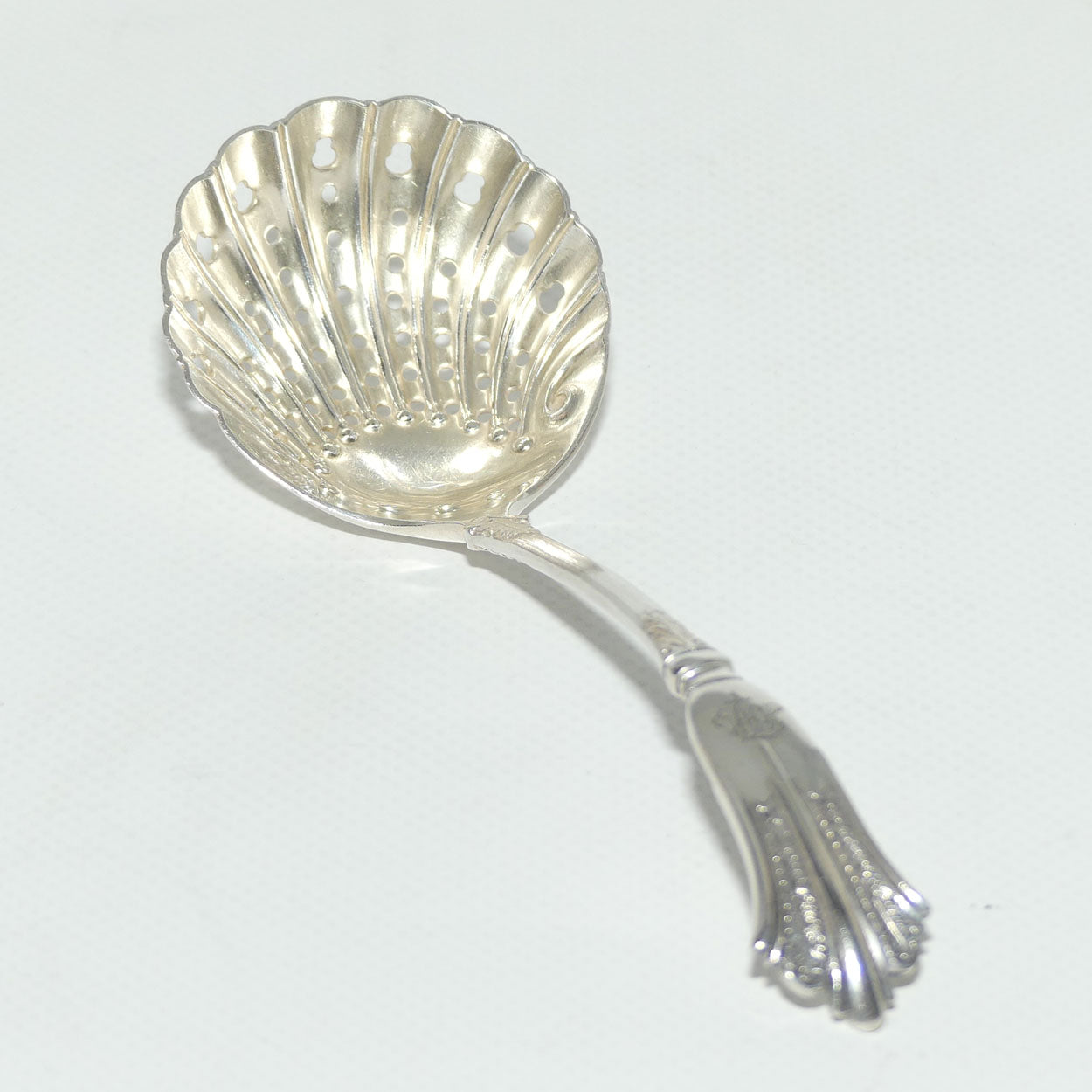 EP Silver Plated Shell pattern fancy sugar duster spoon | William Gallimore & Sons Ltd
