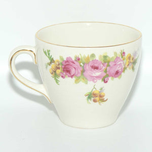 Royal Doulton Roses and Wattle tea trio